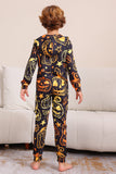 Ensemble de pyjama assorti pour la famille Halloween à imprimé noir