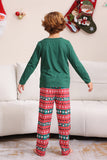 Ensemble de pyjama assorti pour la famille de Noël vert foncé