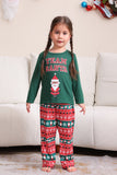 Ensemble de pyjama assorti pour la famille de Noël vert foncé