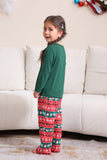 Ensemble de pyjama assorti pour la famille de Noël vert foncé