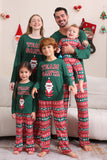 Ensemble de pyjama assorti pour la famille de Noël vert foncé