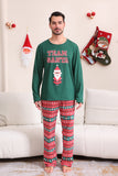 Ensemble de pyjama assorti pour la famille de Noël vert foncé