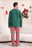 Ensemble de pyjama assorti pour la famille de Noël vert foncé