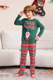 Ensemble de pyjama assorti pour la famille de Noël vert foncé