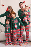 Ensemble de pyjama assorti pour la famille de Noël vert foncé