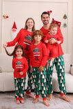 Ensemble de pyjama assorti familial de Noël imprimé rouge