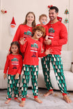 Ensemble de pyjama assorti familial de Noël imprimé rouge