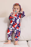 Ensemble de pyjama bleu foncé Ensemble de pyjama familial imprimé chapeau rouge