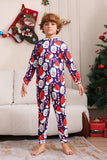 Ensemble de pyjama bleu foncé Ensemble de pyjama familial imprimé chapeau rouge