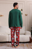 Ensemble de pyjama familial Joyeux Noël vert foncé