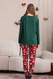 Ensemble de pyjama familial Joyeux Noël vert foncé