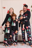 Noir Joyeux Noël Ensemble Pyjama Familial