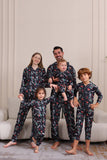 Pyjama à capuche assorti pour la famille marine de Noël