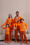 Pyjama familial d’Halloween à rayures orange