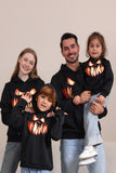 Black Devil Pumpkin Print Sweats à capuche pour la famille d’Halloween