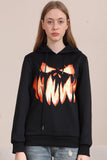 Black Devil Pumpkin Print Sweats à capuche pour la famille d’Halloween