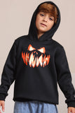 Black Devil Pumpkin Print Sweats à capuche pour la famille d’Halloween