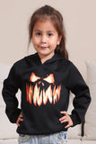 Black Devil Pumpkin Print Sweats à capuche pour la famille d’Halloween