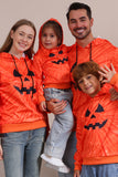 Orange Halloween Family Suit Sweat-shirt à capuche à manches longues