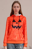 Orange Halloween Family Suit Sweat-shirt à capuche à manches longues