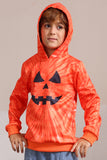 Orange Halloween Family Suit Sweat-shirt à capuche à manches longues