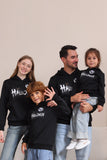 Noir Halloween Costume de famille Sweat-shirt à capuche