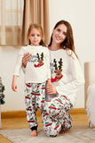 Ensemble de pyjama familial de Noël imprimé cerf blanc