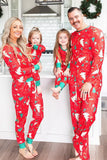 Arbre de Noël rouge imprimé famille Ensembles de pyjama assortis