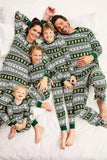 Noël lâche famille assorti flocon de neige vert pain d’épice homme motif pyjama ensemble