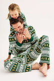 Noël lâche famille assorti flocon de neige vert pain d’épice homme motif pyjama ensemble