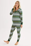 Noël lâche famille assorti flocon de neige vert pain d’épice homme motif pyjama ensemble