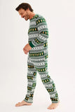 Noël lâche famille assorti flocon de neige vert pain d’épice homme motif pyjama ensemble