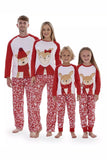 Convient pour la famille adulte cerf Noël vêtements en coton grande taille ensemble de pyjama rouge