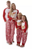 Convient pour la famille adulte cerf Noël vêtements en coton grande taille ensemble de pyjama rouge