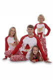 Convient pour la famille adulte cerf Noël vêtements en coton grande taille ensemble de pyjama rouge