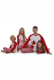 Convient pour la famille adulte cerf Noël vêtements en coton grande taille ensemble de pyjama rouge