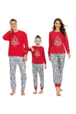 Casual lâche à manches longues vêtements de nuit joyeux arbre de Noël assorti pyjama ensemble de pyjamas