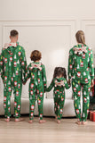 Pyjama de Noël vert pour la famille Assorti Noël pour les femmes Hommes Capuche Une pièce Pjs Vêtements de nuit de vacances