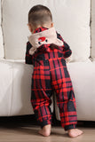 Pyjama rouge joyeux Noël pour la famille à capuche Une pièce Pjs Pyjama de vacances