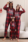 Pyjama rouge joyeux Noël pour la famille à capuche Une pièce Pjs Pyjama de vacances