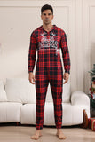 Pyjama rouge joyeux Noël pour la famille à capuche Une pièce Pjs Pyjama de vacances