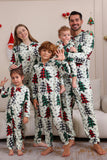 Famille Noël Pyjama Parent-enfant Vêtements Mignon Arbre de Noël Combinaison à capuche Noël Ensemble familial