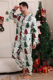 Famille Noël Pyjama Parent-enfant Vêtements Mignon Arbre de Noël Combinaison à capuche Noël Ensemble familial