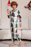 Famille Noël Pyjama Parent-enfant Vêtements Mignon Arbre de Noël Combinaison à capuche Noël Ensemble familial