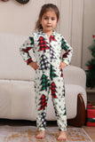 Famille Noël Pyjama Parent-enfant Vêtements Mignon Arbre de Noël Combinaison à capuche Noël Ensemble familial