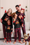 Noir Rouge Famille Assorti Pyjamas Adulte Enfants Bébé Tops et Pantalon à Carreaux Ensemble de Pyjama de Noël