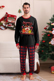 Noir Rouge Famille Assorti Pyjamas Adulte Enfants Bébé Tops et Pantalon à Carreaux Ensemble de Pyjama de Noël