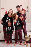 Noir Rouge Famille Assorti Pyjamas Adulte Enfants Bébé Tops et Pantalon à Carreaux Ensemble de Pyjama de Noël