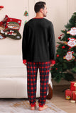 Noir Rouge Famille Assorti Pyjamas Adulte Enfants Bébé Tops et Pantalon à Carreaux Ensemble de Pyjama de Noël