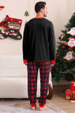 Noir Rouge Famille Assorti Pyjamas Adulte Enfants Bébé Tops et Pantalon à Carreaux Ensemble de Pyjama de Noël